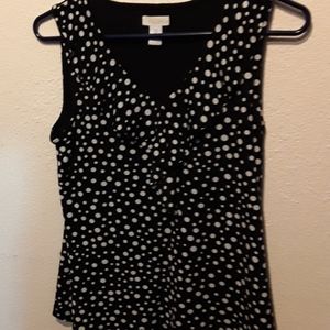 Chico's tank w/ruffle collar